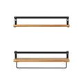 Artiss Floating Wall Shelf Set of 2 White