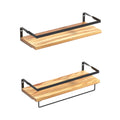 Artiss Floating Wall Shelf Set of 2 White