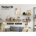 Artiss Floating Wall Shelf Set of 2 White