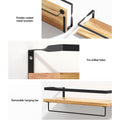 Artiss Floating Wall Shelf Set of 2 White