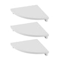 Artiss 3pc Corner Floating Wall Shelf Wall Mounted Display Rack Round Edge White