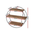 Artiss 3-Tier Round Floating Wall Shelf