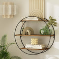 Artiss 3-Tier Round Floating Wall Shelf