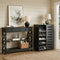 Artiss Shoe Rack Cabinet Console Table Black Storage Shelf