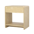 Artiss Bedside Table Pine Open Shelf Drawer