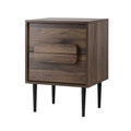 Artiss Bedside Table 2 Drawer Nightstand Walnut