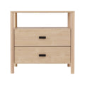 Artiss Bedside Table Nightstand 2 Drawers Pine Wood
