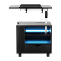 Artiss Bedside Table USB LED Lamp Laptop Tray Adjustable