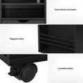 Artiss Bedside Table USB LED Lamp Laptop Tray Adjustable