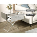 Artiss Mirrored Bedside Table 2 Drawer Nightstand Silver
