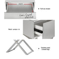 Artiss Mirrored Bedside Table 2 Drawer Nightstand Silver