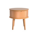 Artiss Bedside Table 2 Drawers Oak Curved Nightstand Storage