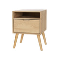 Artiss Bedside Table 2 Drawer Nightstand Side Cabinet Storage