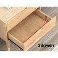 Artiss Bedside Table Drawers Oak Nightstand Side End Table Storage