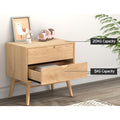 Artiss Bedside Table Drawers Oak Nightstand Side End Table Storage