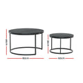 Artiss Nesting Coffee Table Set 2 Marble Effect Tika