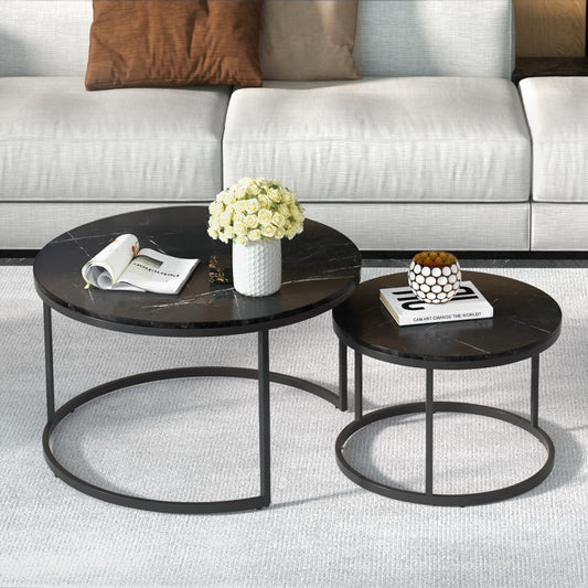 Artiss Nesting Coffee Table Set 2 Marble Effect Tika