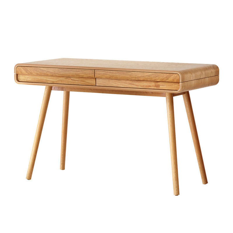 Artiss Computer Desk 100cm Natural Wood Drawer