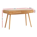 Artiss Computer Desk 100cm Natural Wood Drawer