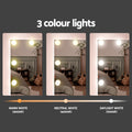 Artiss Dressing Table Set White 10 LED Bulbs Stool