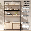 Artiss 5 Tier Cube Bookshelf Cabinet Oak MIRA