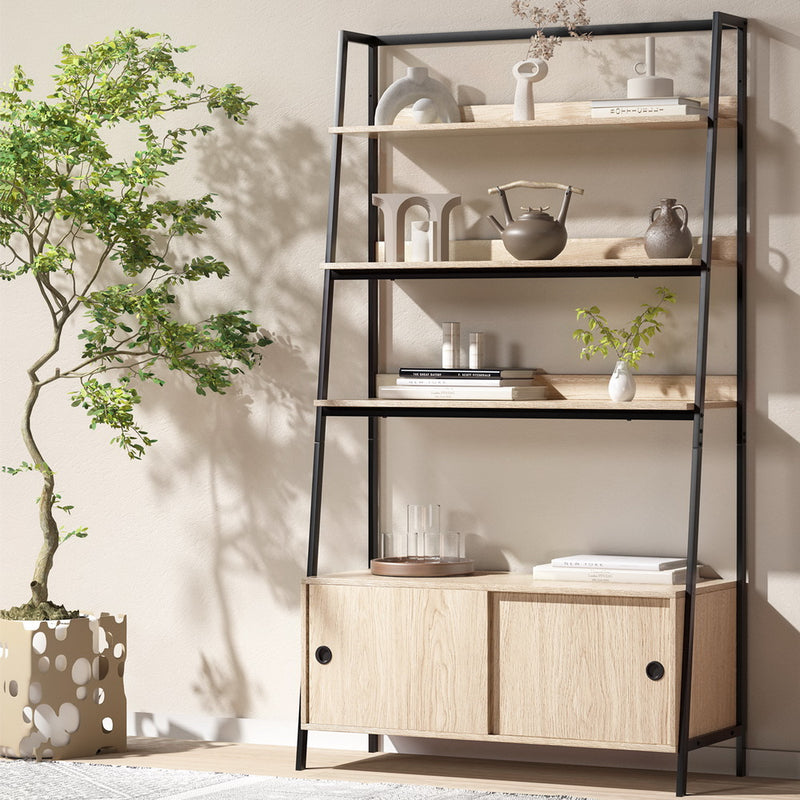 Artiss 5 Tier Cube Bookshelf Cabinet Oak MIRA