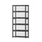 Artiss 5-Tier Display Cabinet Bookshelf Black Clear Glass Shelves