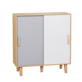 Artiss Shoe Cabinet 30 Pairs Sliding Doors White