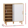 Artiss Shoe Cabinet 30 Pairs Sliding Doors White