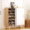Artiss Shoe Cabinet 30 Pairs Sliding Doors White