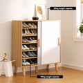 Artiss Shoe Cabinet 30 Pairs Sliding Doors White