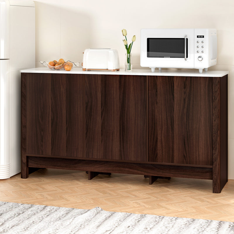 Artiss Buffet Sideboard Cabinet Marble Top White