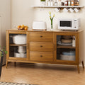 Artiss Buffet Sideboard Glass Doors Oak 1500mm