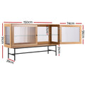 Artiss Buffet Sideboard Double Doors Oak