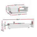 Artiss LED TV Unit & Coffee Table Set Storage Cabinet White