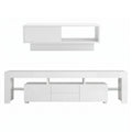 Artiss LED TV Unit & Coffee Table Set Storage Cabinet White