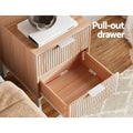 Artiss Bedside Table 2 Drawers Pine Nightstand Storage Cabinet LURA