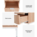 Artiss Bedside Table 2 Drawers Pine Nightstand Storage Cabinet LURA