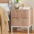 Artiss Bedside Table 2 Drawers Pine Nightstand Storage Cabinet LURA