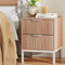 Artiss Bedside Table 2 Drawers Pine Nightstand Storage Cabinet LURA