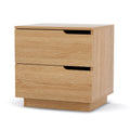 Artiss Bedside Table 2 Drawer Nightstand Pine Wood