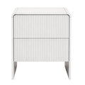 Artiss Bedside Table 2 Drawers Beige