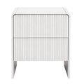 Artiss 2x Bedside Table 2 Drawers - Beige