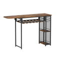 Artiss Industrial Bar Table 140cm Wine Rack Cup Holder