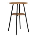 Artiss Industrial Bar Table 2-Tier MDF Steel Frame 120cm