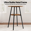 Artiss Industrial Bar Table 2-Tier MDF Steel Frame 120cm