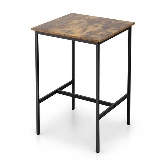 Artiss Bar Table 60x92cm Counter Kitchen Dining Vintage Metal Walnut