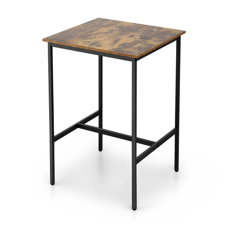 Artiss Bar Table 60x92cm Counter Kitchen Dining Vintage Metal Walnut