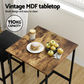 Artiss Bar Table 60x92cm Counter Kitchen Dining Vintage Metal Walnut
