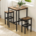 Artiss Bar Table 60x92cm Counter Kitchen Dining Vintage Metal Walnut